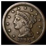 1846 Braided Hair Large Cent HIGH GRADE