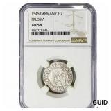 1545 Germany, Prussia Silver 1 Groschen NGC AU58 F