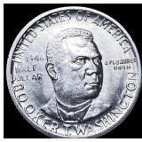 1946 Silver Half Dollar Booker T. Washington UNCIR