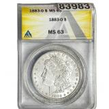 1883-O Morgan Silver Dollar ANACS MS63