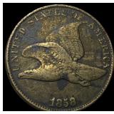 1858 Copper-Nickel Flying Eagle Cent LIGHTLY CIRCU