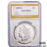 1888-O Morgan Silver Dollar PGA MS65