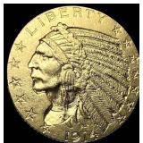 1914 Indian Head Half Eagle $5 Gold CLOSELY UNCIRC