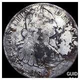 1808 Mexico Silver 8 Reales NEARLY UNCIRCULATED