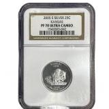 2005-S Washington Silver Quarter NGC PF70 Kansas U