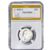 1932-S Washington Silver Quarter PGA MS64