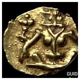 1600-1800 India .014oz Gold Fanam UNCIRCULATED