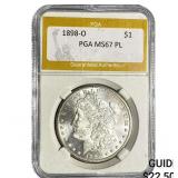 1898-O Morgan Silver Dollar PGA MS67 PL
