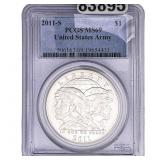 2011-S U.S. Army Comm. Silver Dollar .7734 ASW