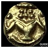 1600-1800 AD India .014oz Gold Fanam UNCIRCULATED