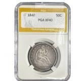 1840 Seated Liberty Half Dollar PGA XF40