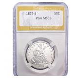 1876-S Seated Liberty Half Dollar PGA MS65