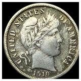 1910 Barber Dime NEARLY UNCIRCULATED
