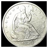 1858-O Silver Half Dollar ABOUT UNCIRCULATED