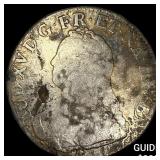 Colonial France Silver Ecu NEARLY UNCIRCULATED