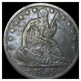 1854-O Silver Seated Liberty Half Dollar LIGHTLY C