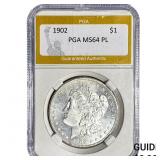 1902 Morgan Silver Dollar PGA MS64 PL
