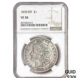 1878 8TF Morgan Silver Dollar NGC VF30