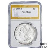 1889-S Morgan Silver Dollar PGA MS65