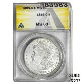 1883-O Morgan Silver Dollar ANACS MS63
