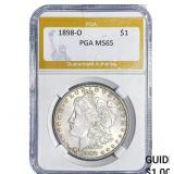 1898-O Morgan Silver Dollar PGA MS65