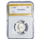 1932 Washington Silver Quarter PGA MS64
