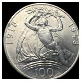 1948 Czechoslovakia .2251oz Silver 100 Korun CLOSE