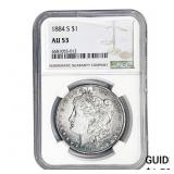 1884-S Morgan Silver Dollar NGC AU53