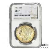 1882-S Morgan Silver Dollar NGC MS67