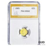 1905 Lewis & Clark Rare Gold Dollar PGA MS62