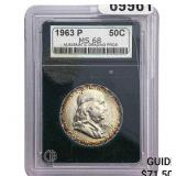 1963-P Franklin Half Dollar  MS68