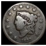 1833 Coronet Head Large Cent HIGH GRADE