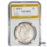 1878-S Morgan Silver Dollar PGA MS65
