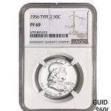 1956 Franklin Half Dollar NGC PF69 Type 2