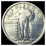 1917 Type 1 Standing Liberty Quarter CLOSELY UNCIR