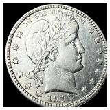 1916-D Silver Barber Quarter CLOSELY UNCIRCULATED