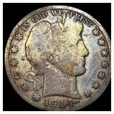 1914 Barber Half Dollar NICELY CIRCULATED
