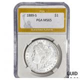 1889-S Morgan Silver Dollar PGA MS65