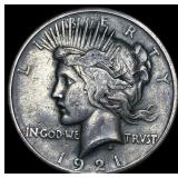 1921 Silver Peace Dollar NEARLY UNCIRCULATED