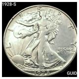 1928-S Walking Liberty Half Dollar UNCIRCULATED