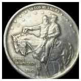 1925 Stone Mountain Silver Half Dollar CLOSELY UNC