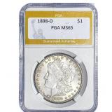 1898-O Morgan Silver Dollar PGA MS65