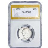 1932 Washington Silver Quarter PGA MS66