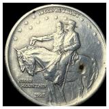 1925 Silver Stone Mountain Half Dollar CLOSELY UNC