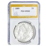 1889 Morgan Silver Dollar PGA MS66