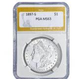 1897-S Morgan Silver Dollar PGA MS63