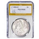 1904-O Morgan Silver Dollar PGA MS66