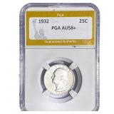 1932 Washington Silver Quarter PGA AU58+