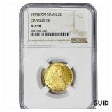 1808 Colonial Spain Charles IV Gold 2 Escudos NGC