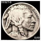 1918/7-D Buffalo Nickel LIGHTLY CIRCULATED